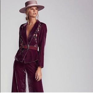 Free People Perfect Illusion Velvet Suit Size 4